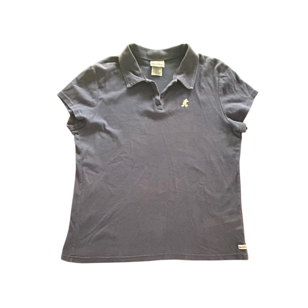 Walt Disney World XXL Polo Shirt Mickey Mouse Embroidered Gray‎ Purple Casual